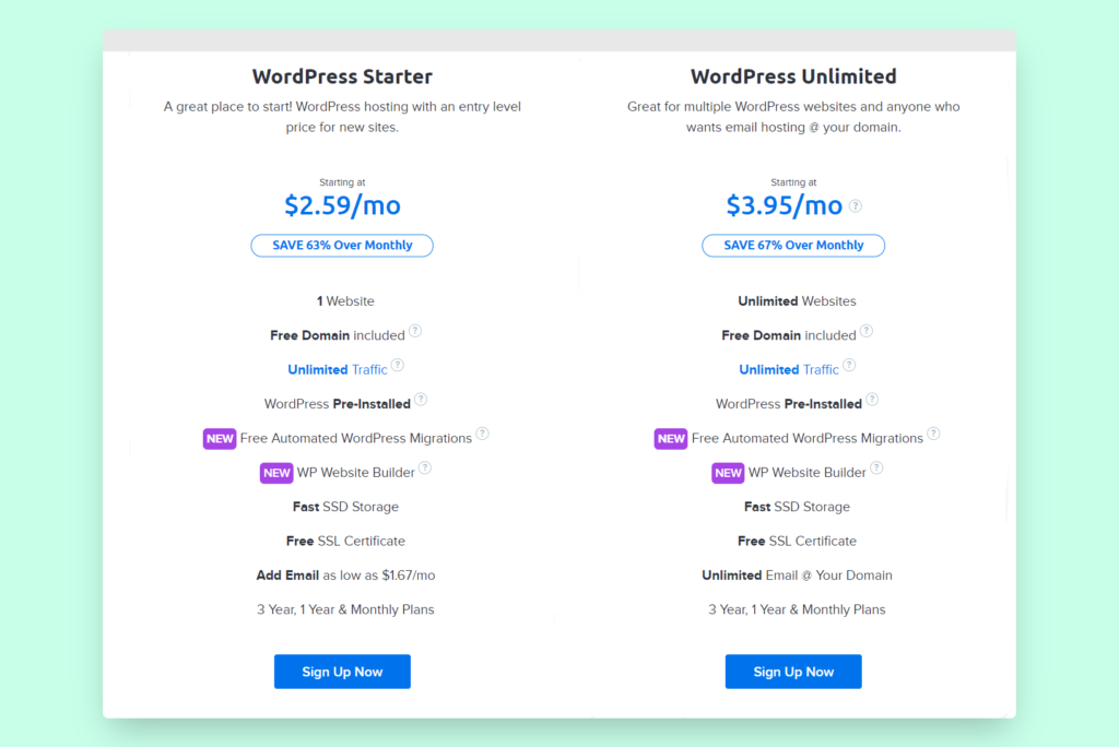 Dreamhost wordpress price