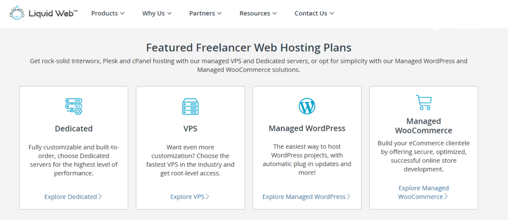 liquid web hosting for freelancer plans