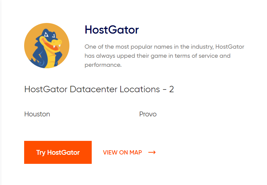Hostgator datacentre locations